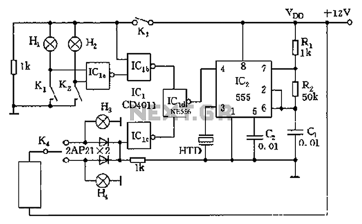 555 car alarm circuit diagram – Circuit Schematic