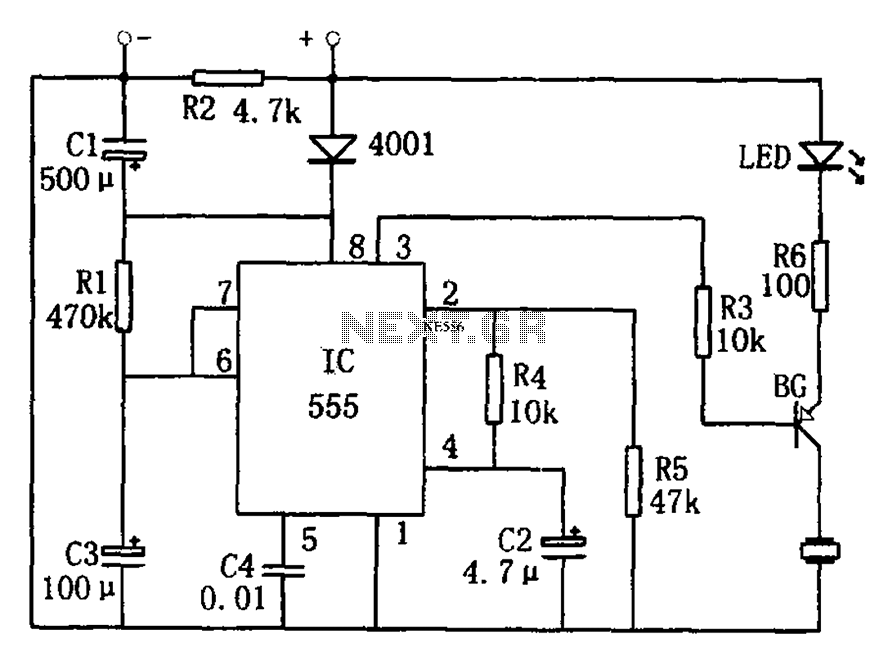 555 lights remind – Circuit Schematic