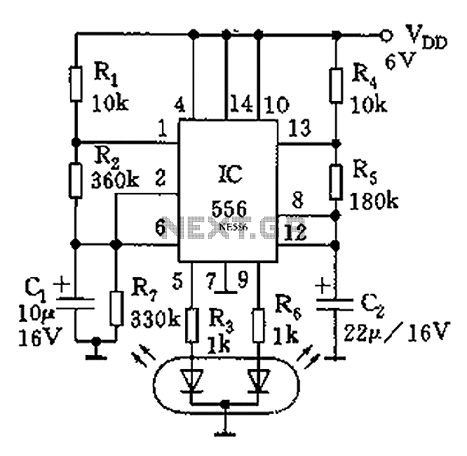 555 tri-color flash circuit diagram ornaments circuit