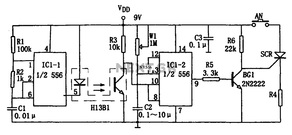 556 photoelectron pulse detectors omission – Circuit Schematic
