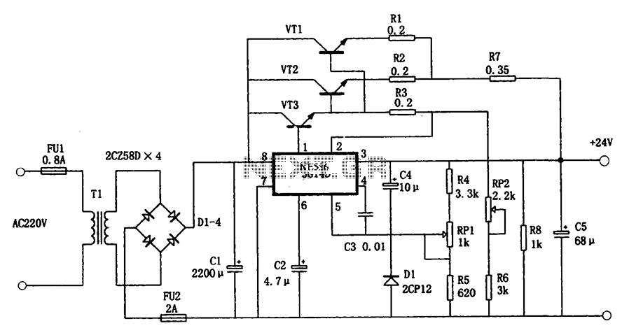 5G14D  24V 19A power supply circuit