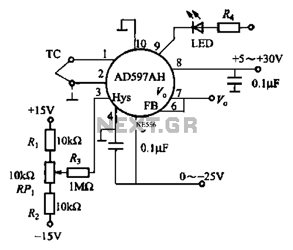 AD594 to 597 basic application circuit b – Circuit Schematic