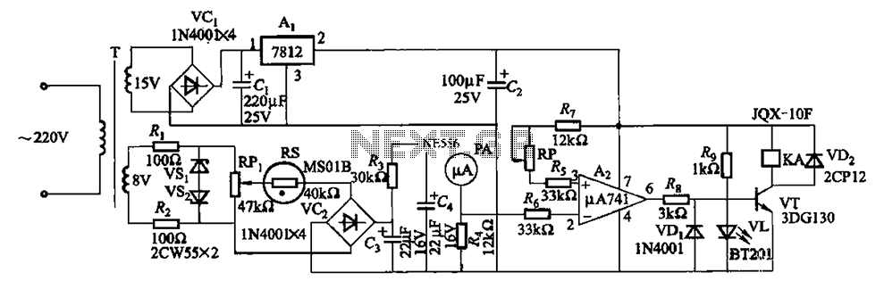 Air humidity measuring circuit 2 – Circuit Schematic