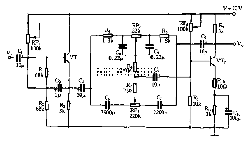 Attenuation feedback tone circuit