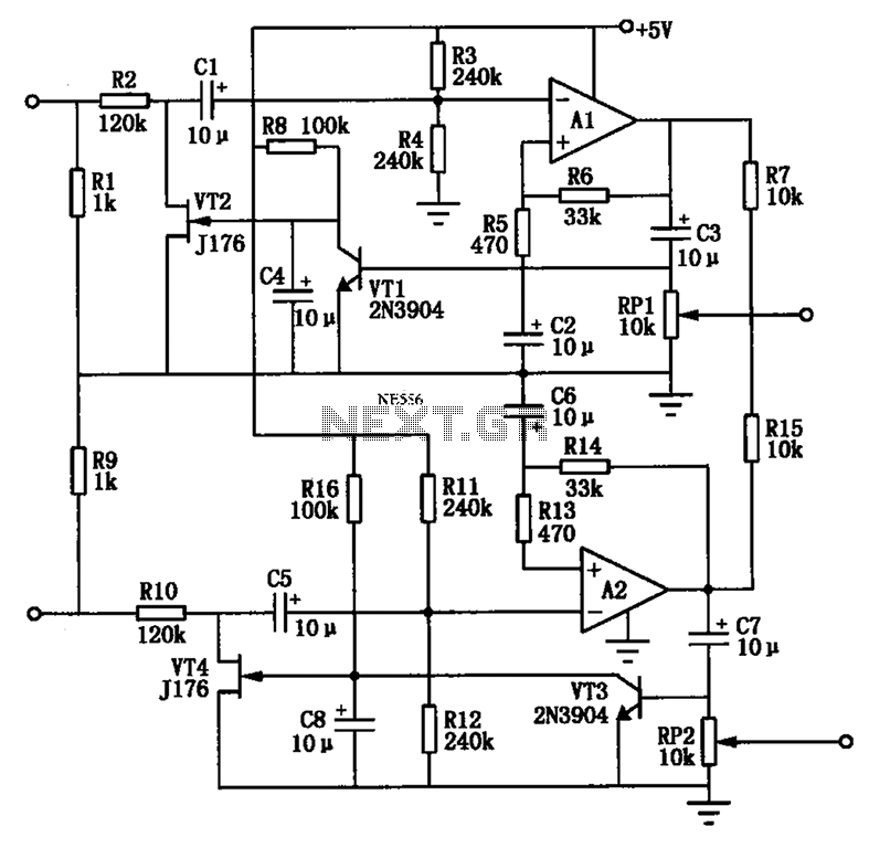 Audio AGC amplifier circuit