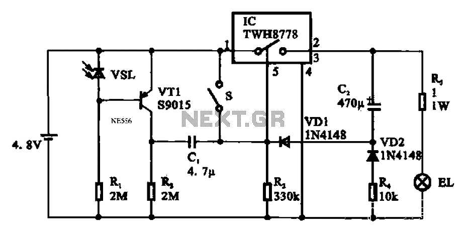 Automatic emergency lamp circuit – Circuit Schematic