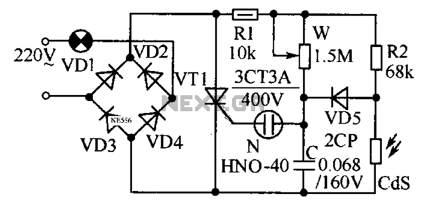 Automatic light regulator circuit diagram circuit
