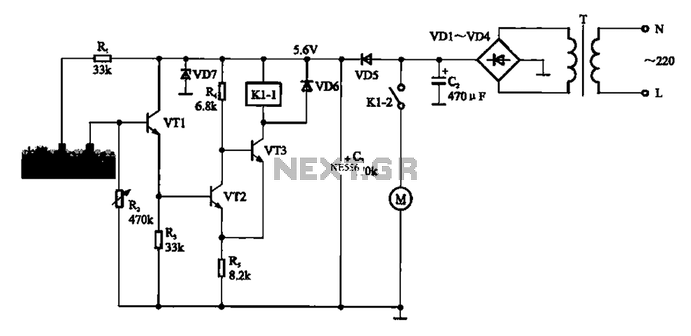 Automatic sprinkler control circuit – Circuit Schematic