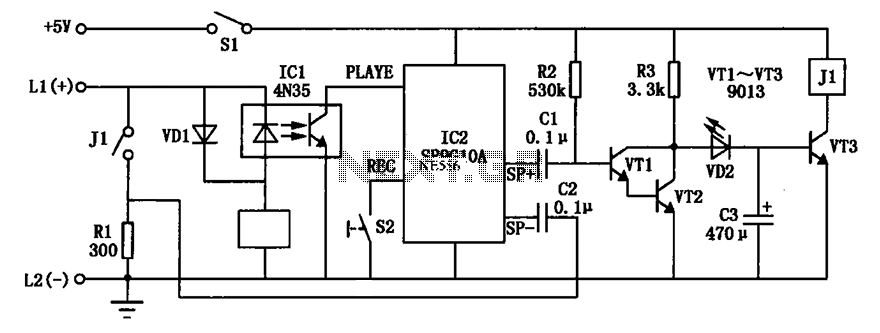 Automatic telephone answering circuit diagram – Circuit Schematic