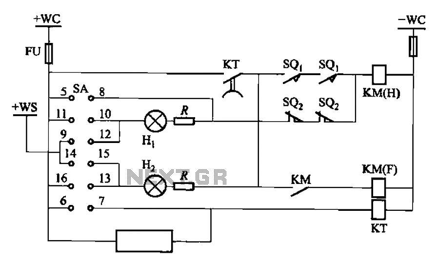 BT9404 type excitation switch control circuit – Circuit Schematic
