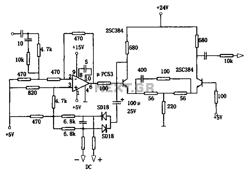 Bandwidth broadband linear detector circuit schematic of 10MHz – Circuit Schematic