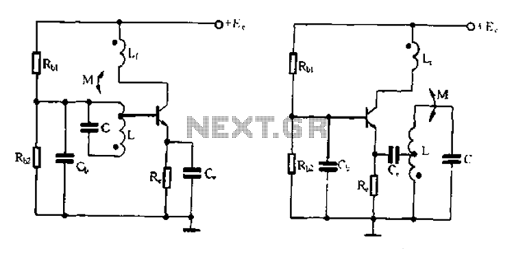 Base frequency selection frequency-selective emitter type transformer coupled oscillator circuit – Circuit Schematic