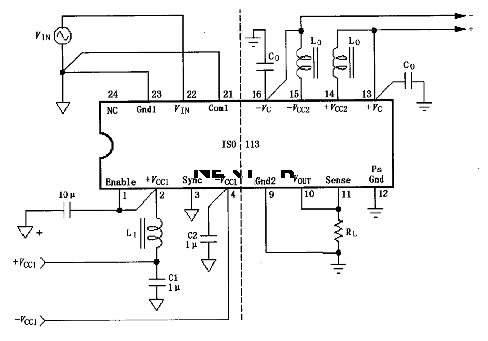 Basic circuit diagram connection of signal and power ISOll3 – Circuit Schematic