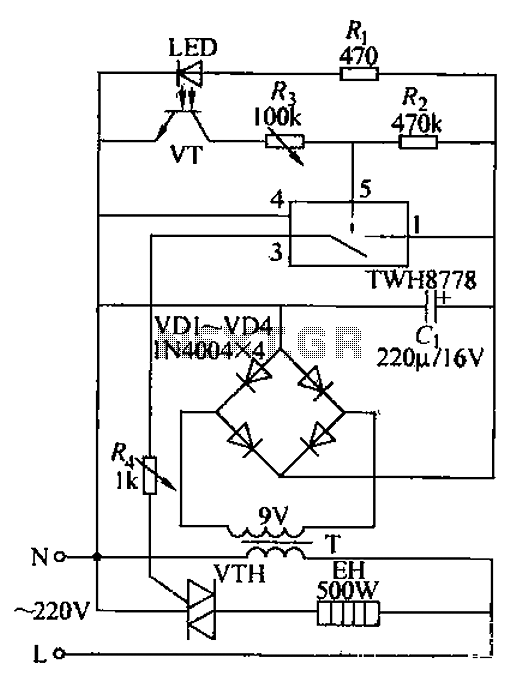 Bathroom automatic hand dryer circuit – Circuit Schematic