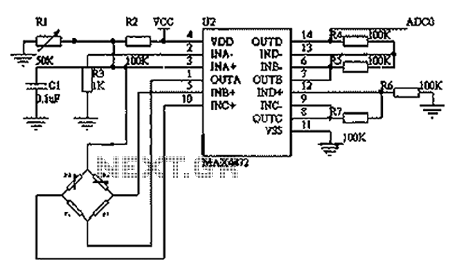Blood pressure sensing circuit diagram BP01-type pressure sensor