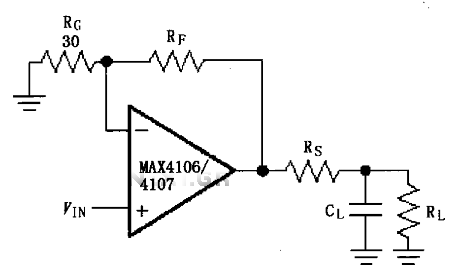 Capacitive load drive circuit diagram of the MAX4106 4107 – Circuit Schematic