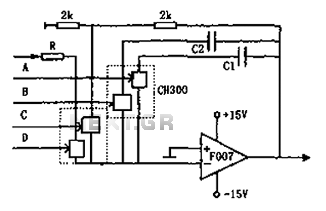 Controllable integrator F007 schematic – Circuit Schematic