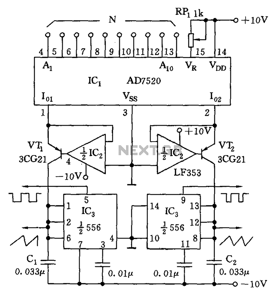 D A conversion frequency generator complementary bipolar circuit