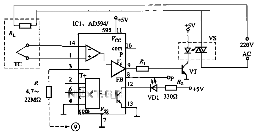 Electric Oven automatic temperature controller circuit
