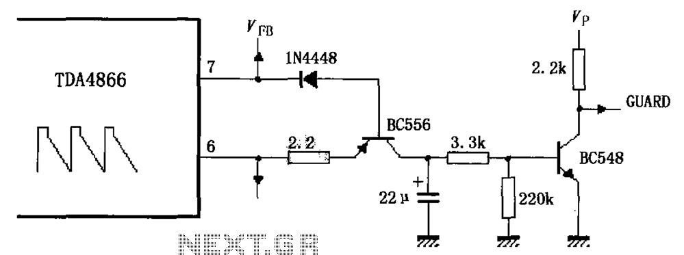 External protection signal generator by a circuit diagram TDA4866 – Circuit Schematic