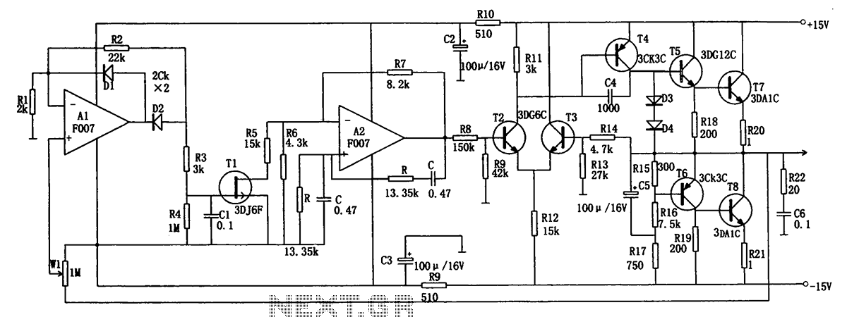 F007 excellent performance of low-frequency signal generator circuit – Circuit Schematic