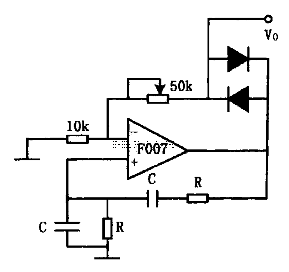 F007 stable sine wave oscillator circuit diagram circuit