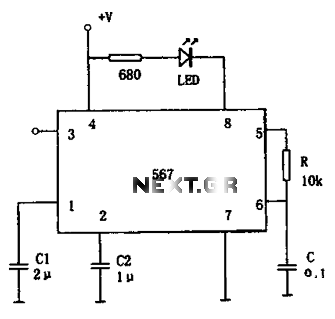 FM demodulator circuit diagram 567 circuit