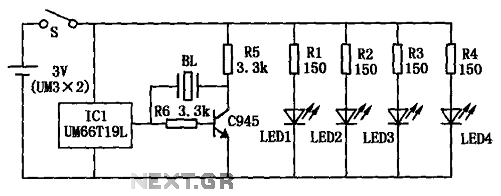 Flash music gyro schematic – Circuit Schematic