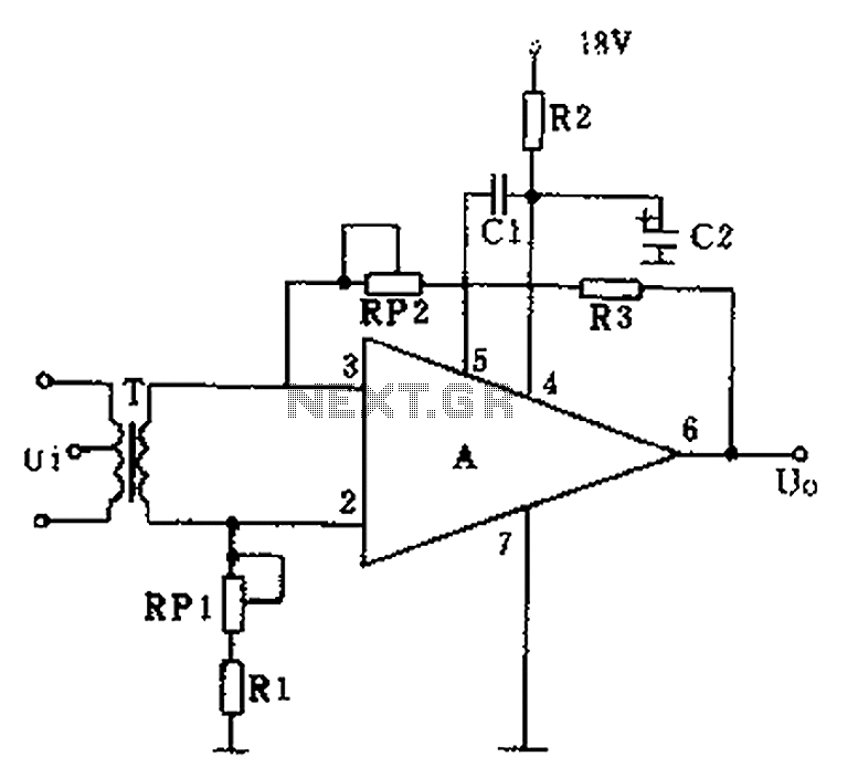 GF2A op amp audio amplifier circuit diagram circuit