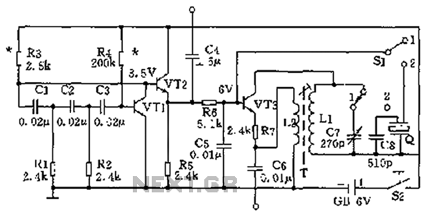 High and low frequency signal generator circuit diagram circuit