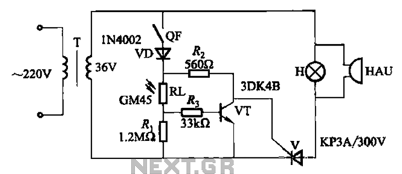High-voltage isolation switch operation display circuit – Circuit Schematic