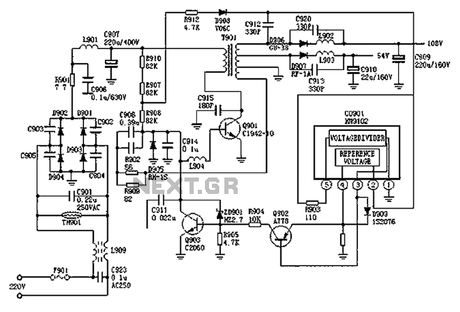 Hitachi np8c switching power supply circuit diagram – Circuit Schematic