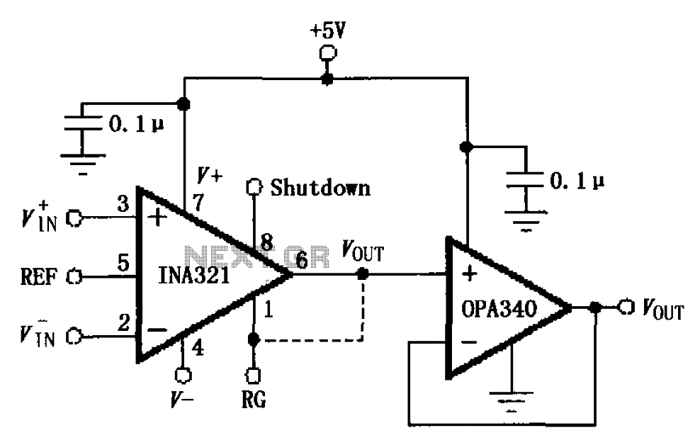 INA321 OPA340 composed output buffer circuit 322 – Circuit Schematic