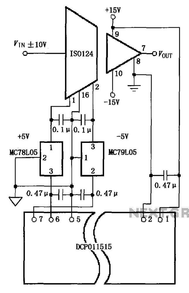 Improve power supply rejection ratio PSR circuit diagram ISO124 – Circuit Schematic