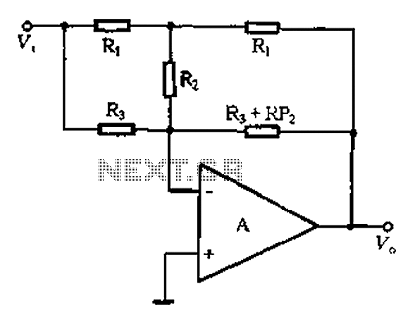 Integrated operational amplifier tone control circuit of a simplified equivalent circuit a circuit