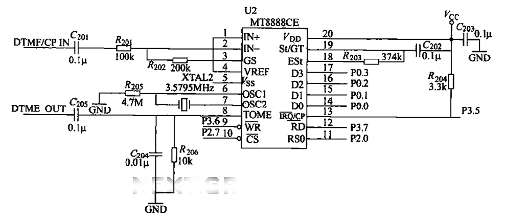 Intelligent fire alarm telephone alarm circuit - finger circuit – Circuit Schematic