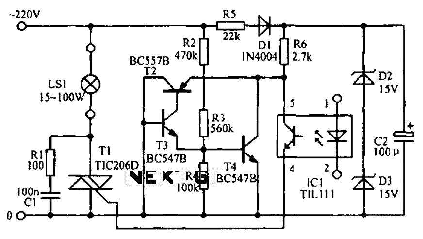 LED signal amplifying circuit diagram circuit