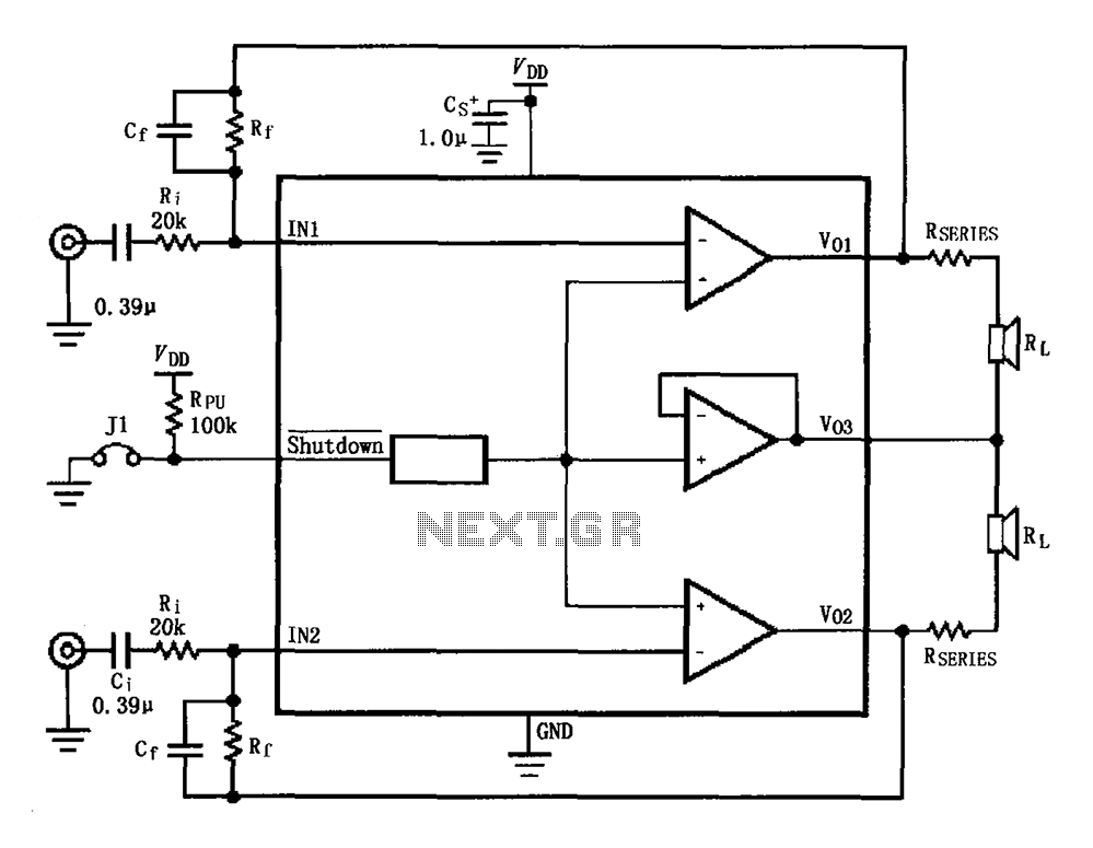 LM4910 minimum output noise reduce the output power circuit – Circuit Schematic