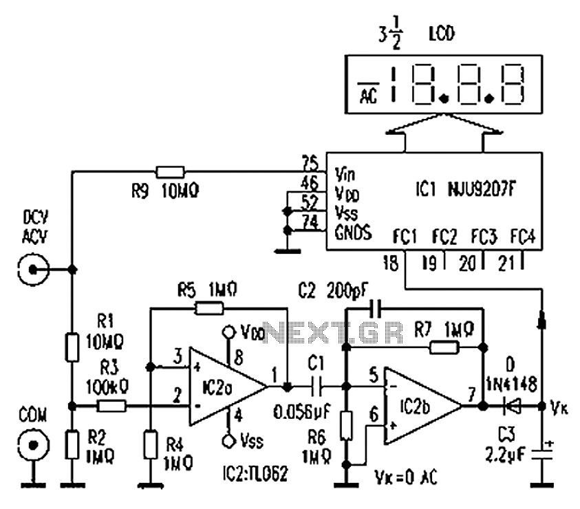Multimeter AC DC converter circuit diagram automatically circuit