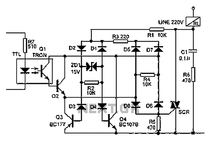No inductive analog relay circuit