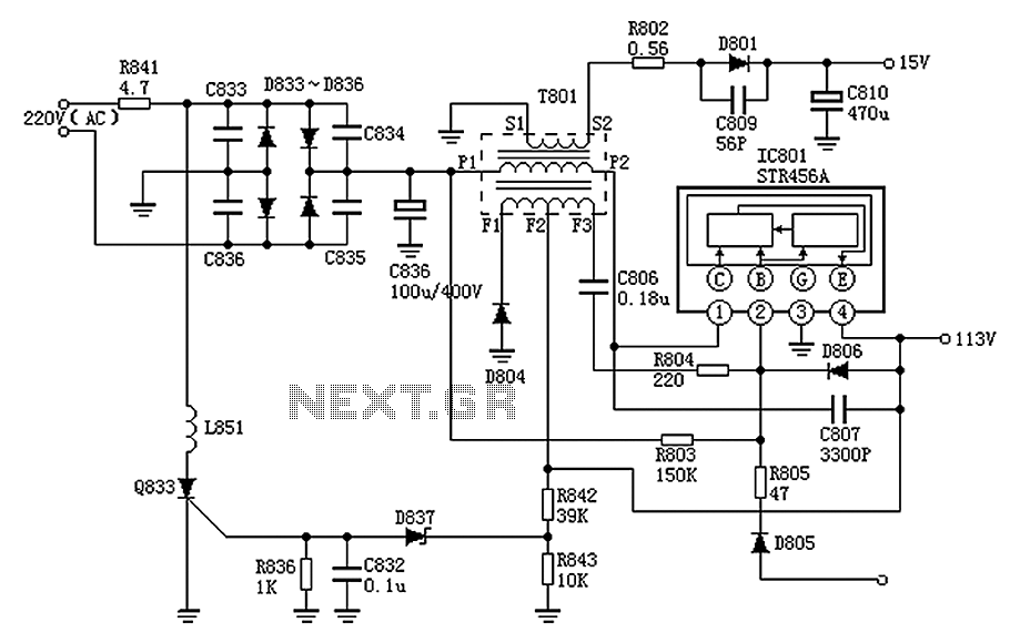 Panasonic M12H switching power supply circuit diagram circuit