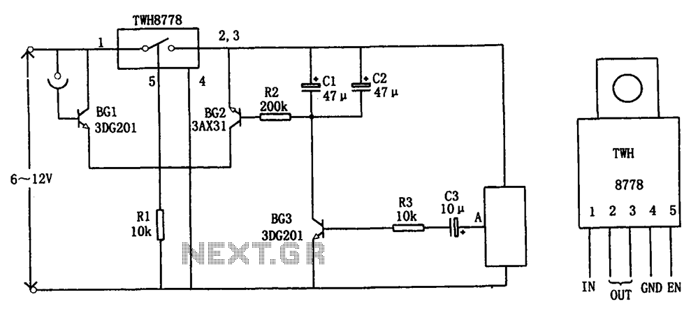 Recorders automatic shutdown circuit diagram TWH8778 – Circuit Schematic