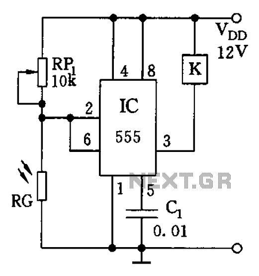 Schmitt trigger light – Circuit Schematic