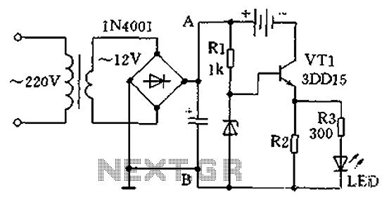 Single-tube constant current charger circuit – Circuit Schematic