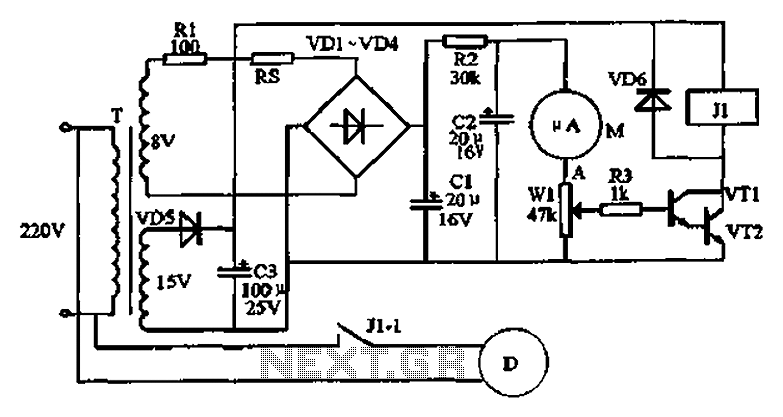 Temperature controller circuit – Circuit Schematic