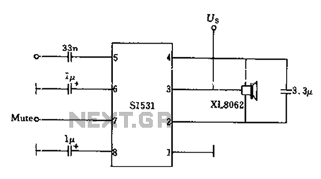 The battery voltage is low frequency amplifying circuit diagram 1v circuit