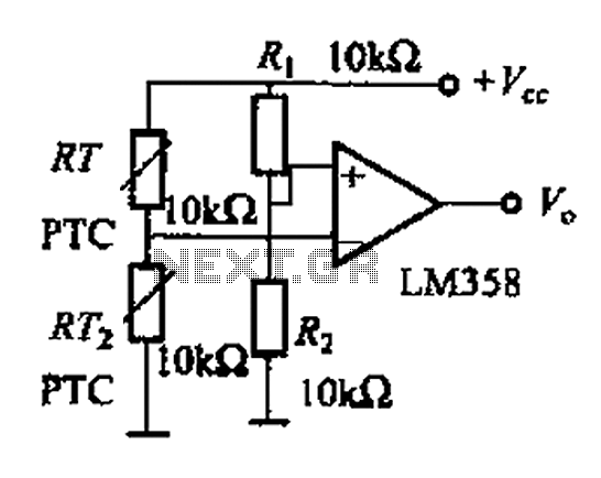 Thermistor basic application circuit b circuit