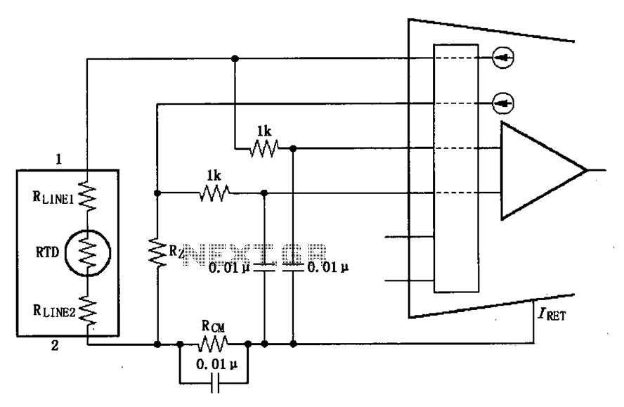 Two-wire RTD connection circuit diagram XTR108 – Circuit Schematic
