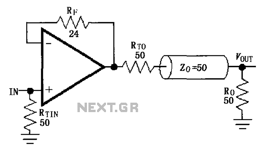 Unity gain line from the MAX4450 4451 a driving circuit diagram – Circuit Schematic