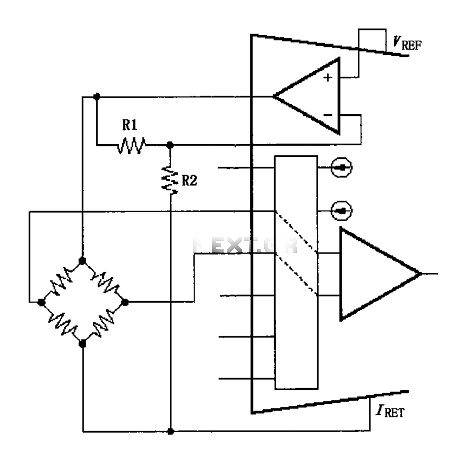 XTR108 VREF driven by the excitation circuit diagram of the bridge – Circuit Schematic